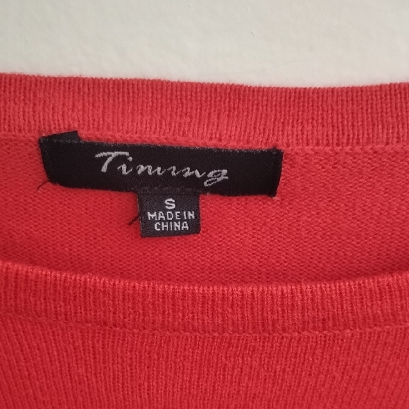 Timing Red and White Striped Crew Neck Sweater - Picture 2 of 11